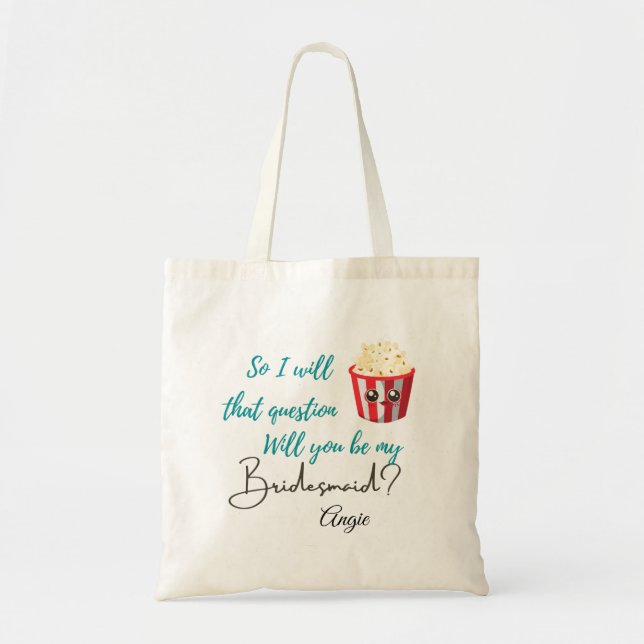 Personalised Tote Bag Bridesmaid Proposal Gift  (Front)