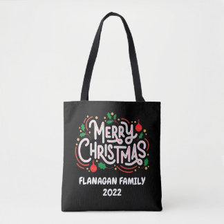 Personalised Tote Bag,Christmas, Family Name, Year