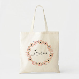 Personalised Tote Bag. Floral Tote Bag. Bridesmaid