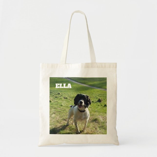 Personalised tote bag with your own image & text (Front)