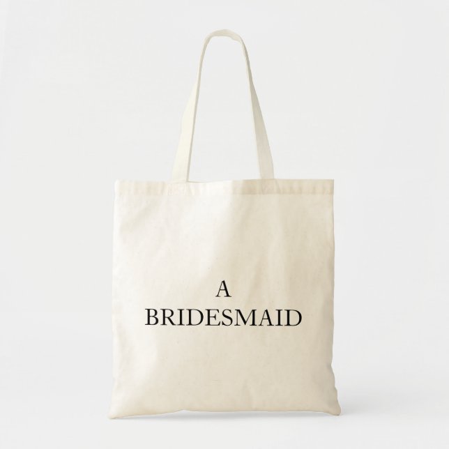 Personalised TOTES A Bridesmaid Budget (Front)