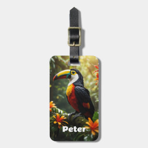 Personalised Toucan Luggage Tag