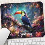 Personalised Toucan Paradise Mouse Mat<br><div class="desc">Escape to a tropical paradise with this personalised mouse pad featuring a vibrant toucan amidst lush jungle foliage. The colourful design and intricate details transport you to an exotic world, inspiring creativity and joy. Add a personal touch with your name or a favourite quote. The smooth surface ensures precise mouse...</div>