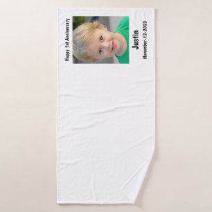 Personalised Towel: Create Your Own Photo and Text Bath Towel