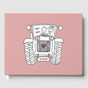 Personalised Tractor Country Farm Wedding Guest Book