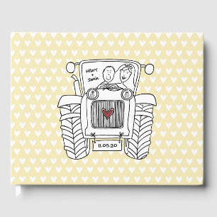 Personalised Tractor Country Farm Wedding Guest Book