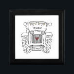 Personalised Tractor Country Wedding Best Man Gift Box<br><div class="desc">A tractor country farm wedding gift which can be personalised.
If you would like to change the size or font please click on the edit button to customise further.
The bunting in the tractor is in a subtle cream and white.</div>