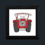 Personalised Tractor Country Wedding Best Man Gift Box<br><div class="desc">A tractor country farm wedding gift which can be personalised.
If you would like to change the size or font please click on the edit button to customise further.
The bunting in the tractor is in a subtle cream and white.</div>