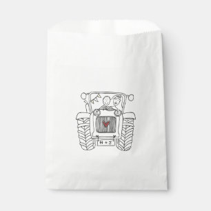 Personalised Tractor Country Wedding Favour Bag