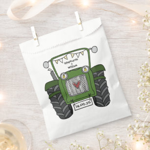 Personalised Tractor Country Wedding Favour Bag