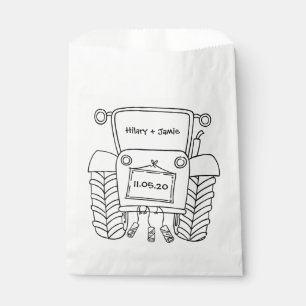 Personalised Tractor Country Wedding Favour Bag