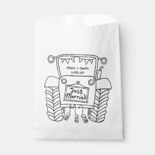 Personalised Tractor Country Wedding Favour Bag