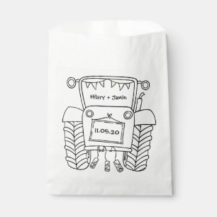 Personalised Tractor Country Wedding Favour Bag