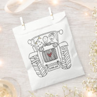 Personalised Tractor Country Wedding Favour Bag