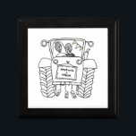 Personalised Tractor Country Wedding Gift Gift Box<br><div class="desc">A tractor country farm wedding gift which can be personalised with both the couple's names.
If you would like to change the size or font of the names please click on the edit button to customise further.
The bunting in the tractor is in a subtle cream and white.</div>