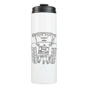 Personalised Tractor Country Wedding Gift Thermal Tumbler