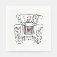 Personalised Tractor Country Wedding Paper