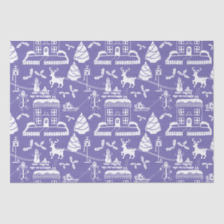 Personalised Traditional Christmas Winter Scene Tissue Paper