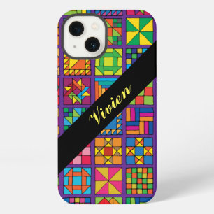Personalised Traditional Quilt Sampler iPhone 13 Case