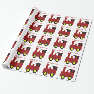 Personalised Train Design Birthday Wrapping Paper