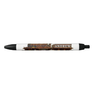 Personalised Train Locomotive Black Ink Pen