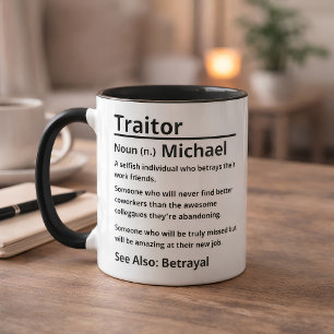 Personalised Traitor Definition  Mug
