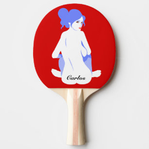 Personalised "Tramp Stamp" Ping Pong Paddle