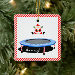 Personalised Trampoline Gymnast Ceramic Ornament