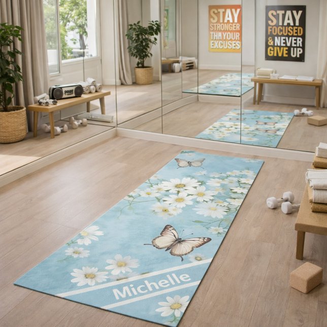 Personalised Tranquil Blooms Yoga Mat (Creator Uploaded)