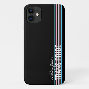 Personalised Trans Pride Stripes LGBT Custom iPhone 11 Case