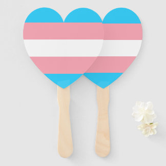 Personalised Transgender Flag Hand Fan