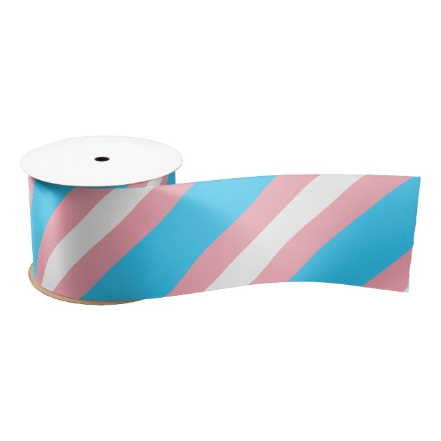 Personalised Transgender Flag Satin Ribbon (Spool)