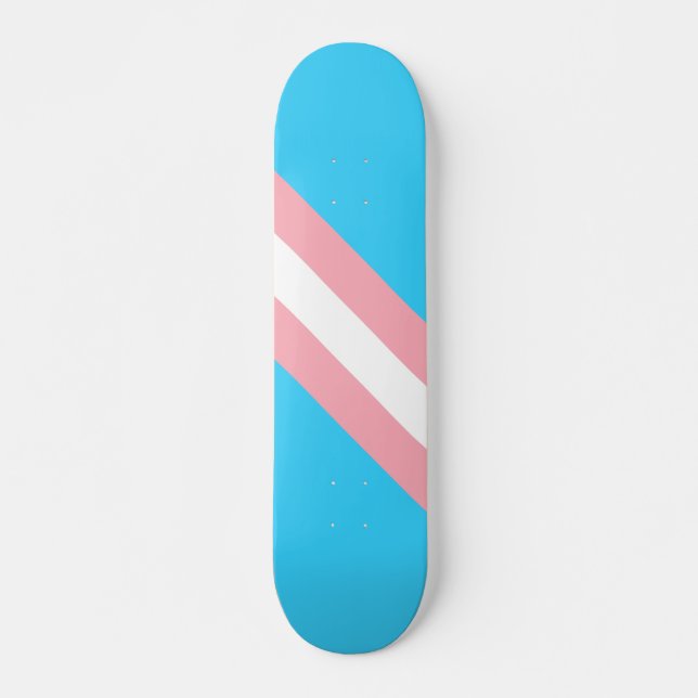 Personalised Transgender Flag Skateboard (Front)