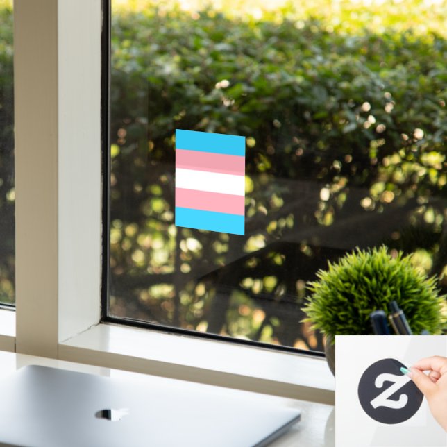 Personalised Transgender Flag Window Cling (Office)