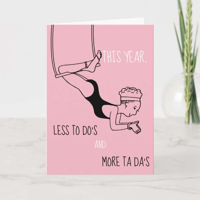 Personalised Trapeze Artist Greeting Card (Front)