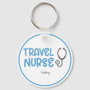 Personalised  Travel Nurse Keychain