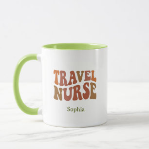 Personalised Travel Nurse New Job Gift Mug