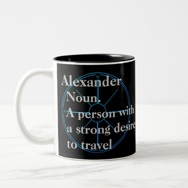 Personalised Travel Two-Tone Coffee Mug (Left)