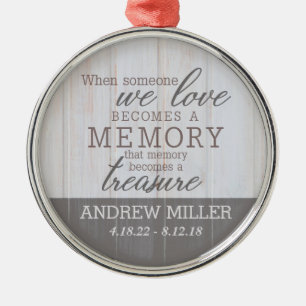 Personalised Treasured Memory Round Ornament