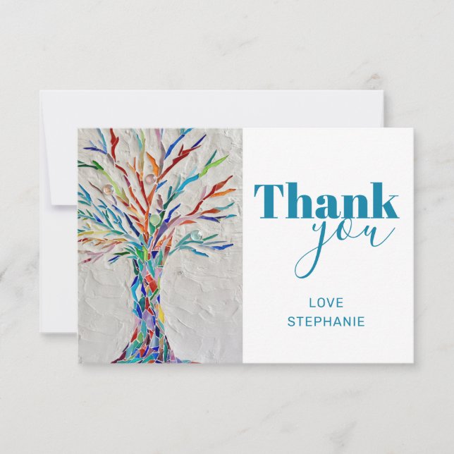 Personalised Tree of Life Thank You Card (Front)