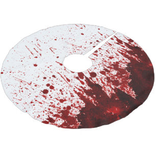 Personalised Tree Skirt Blood Splatter Vampire Got