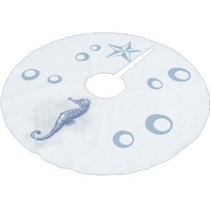 Personalised Tree Skirt Seahorse Ocean Beach Water