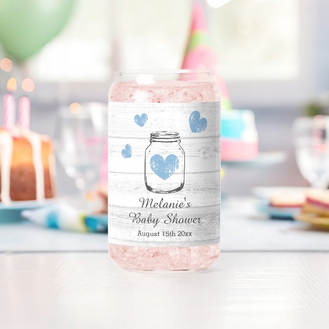 Personalised trendy baby shower party can glasses (Insitu (Birthday))