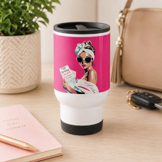 Personalised Trendy Birthday Queen Travel Mug