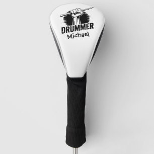 Personalised Trendy Drummer Fist With Drumsticks   Golf Head Cover