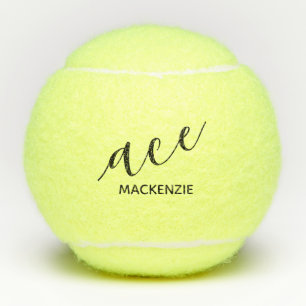 Personalised Trendy Modern Initials ACE Tennis Balls
