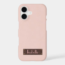 Personalised Trendy Pink Leather Iphone case