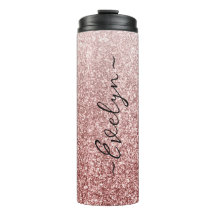 Personalised trendy rose gold glitter