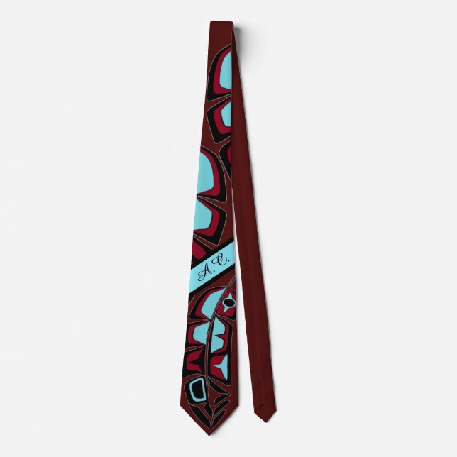 Personalised Tribal Feather Necktie (Front)