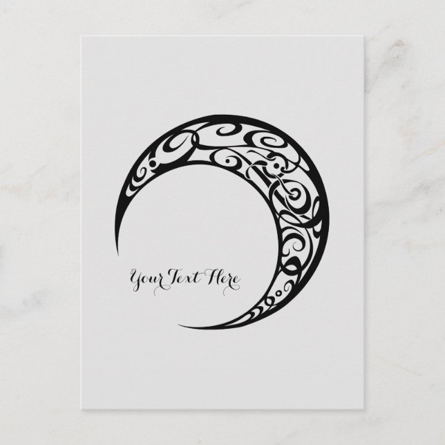 Personalised Tribal Moon Symbol Postcard (Front)